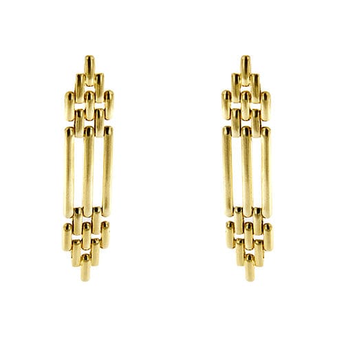 Boucles d'oreilles Boucles d'oreilles pendantes maille panthère en or jaune 18 carats 58 Facettes 28676