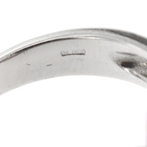 Bague 55 Bague en or blanc 18 kt avec perles de Tahiti et diamants 58 Facettes 28697