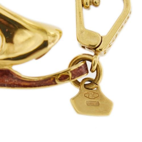 Pendentif Rosato Borse e Scarpe - Pendentif « Scarpa » en or jaune émaillé 58 Facettes 28751