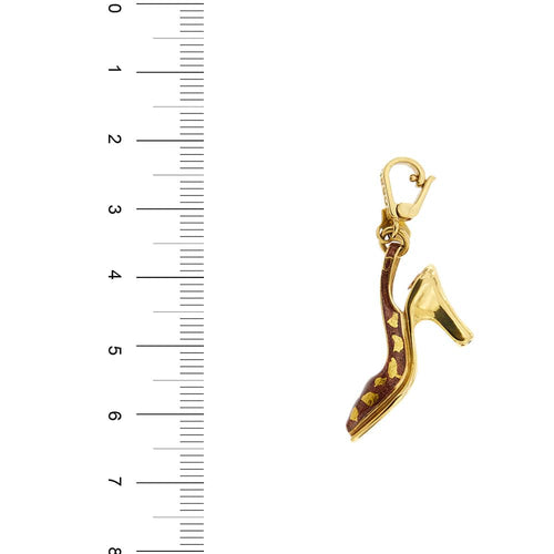 Pendentif Rosato Borse e Scarpe - Pendentif « Scarpa » en or jaune émaillé 58 Facettes 28751