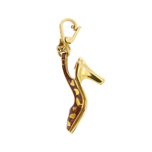 Pendentif Rosato Borse e Scarpe - Pendentif « Scarpa » en or jaune émaillé 58 Facettes 28751