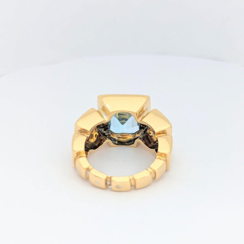 Bague 54 Didier Guérin - Bague en or jaune 18 carats avec topaze 58 Facettes 28815