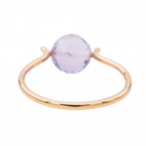 Bague 59 Bague en or rose 18 carats sertie d’une améthyste 58 Facettes 2883067CN