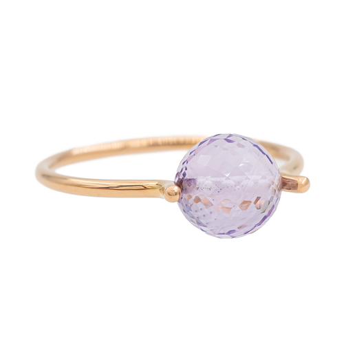 Bague 59 Bague en or rose 18 carats sertie d’une améthyste 58 Facettes 2883067CN