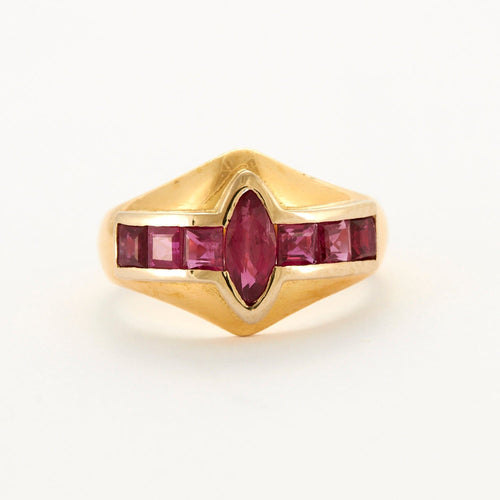 Bague 53 Bague Rubis Or Jaune 58 Facettes DV0400-1