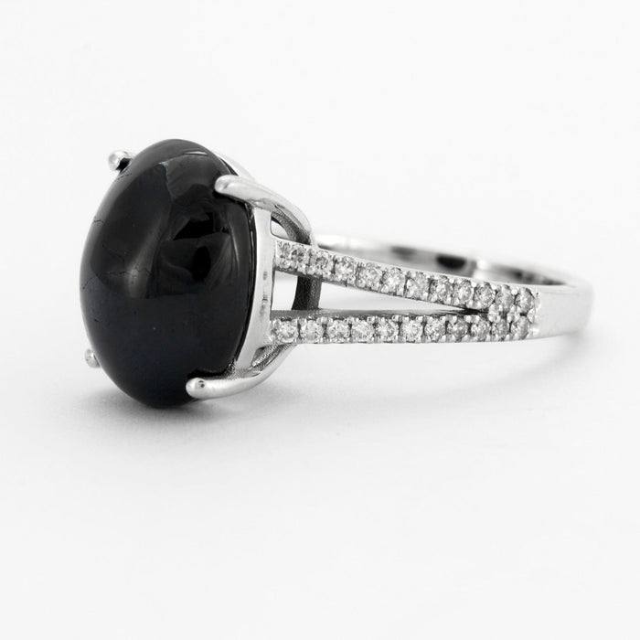 Bague 54 Bague Saphir Cabochon Diamants 58 Facettes DV0351-2