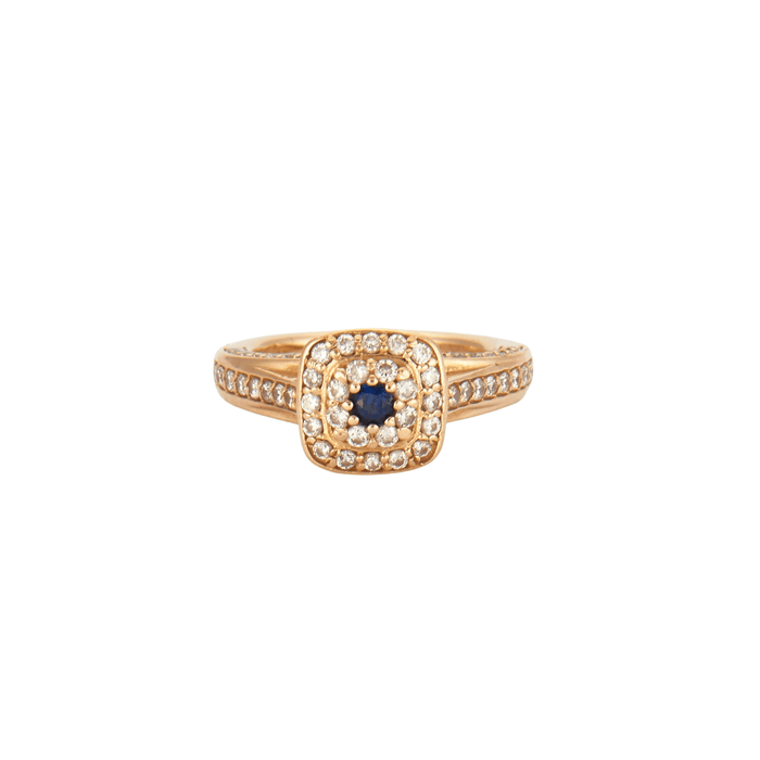 Bague 48.5 Bague Saphir pavage Diamant 58 Facettes DV0124-1