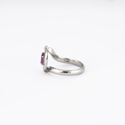Bague 55 Bague Saphir rose Diamants 58 Facettes DV0080-3