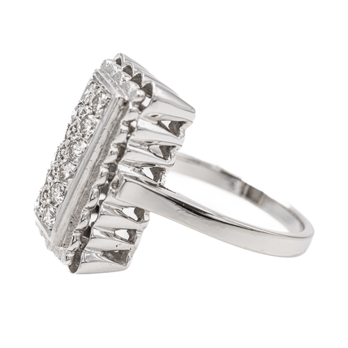 Bague 51 Bague en or blanc 18 carats pavée de diamants 58 Facettes 2905287CN