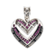 Pendentif Pendentif en or blanc 18 carats avec rubis et diamants 58 Facettes 2905353CN