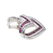 Pendentif Pendentif en or blanc 18 carats avec rubis et diamants 58 Facettes 2905353CN