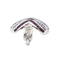 Pendentif Pendentif en or blanc 18 carats avec rubis et diamants 58 Facettes 2905353CN