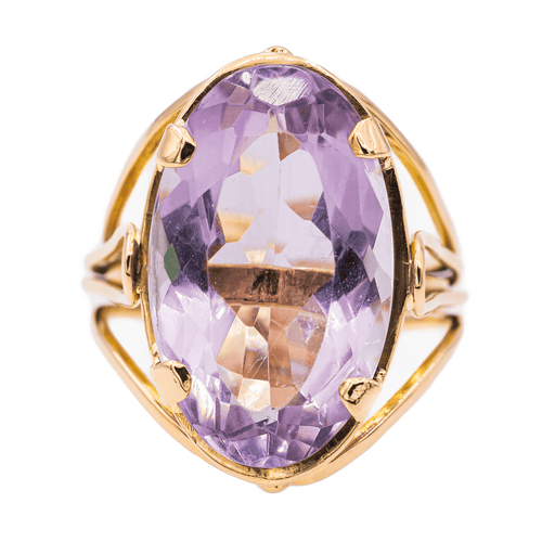 Bague 58 Bague cocktail en or rose 18 carats avec améthyste 58 Facettes 2905357CN