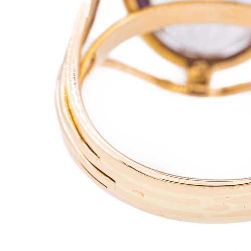 Bague 58 Bague cocktail en or rose 18 carats avec améthyste 58 Facettes 2905357CN