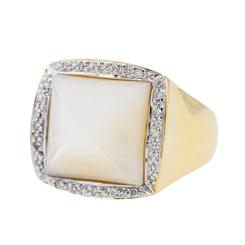 Bague 52 Bague Or jaune Nacre, Diamant 58 Facettes 2905378CN