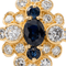 Bague 49 Bague Marquise Or jaune Saphir, Diamant 58 Facettes 2909881CN