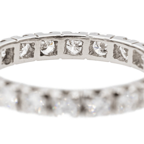 Bague 55 Alliance - Bague en platine 950 sertie de diamants 58 Facettes 2909885CN