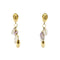 Boucles d'oreilles Boucles d'oreilles pendantes en or 18 carats avec quartz rose et améthyste 58 Facettes 29106