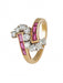 Bague 53 Bague Sinueuse, Rubis & Diamants, Or Jaune 58 Facettes DV0032-4