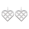 Boucles d'oreilles O.J. Perrin - Boucles d'oreilles cœur en or blanc avec diamants 58 Facettes 2914859CN