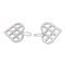 Boucles d'oreilles O.J. Perrin - Boucles d'oreilles cœur en or blanc avec diamants 58 Facettes 2914859CN