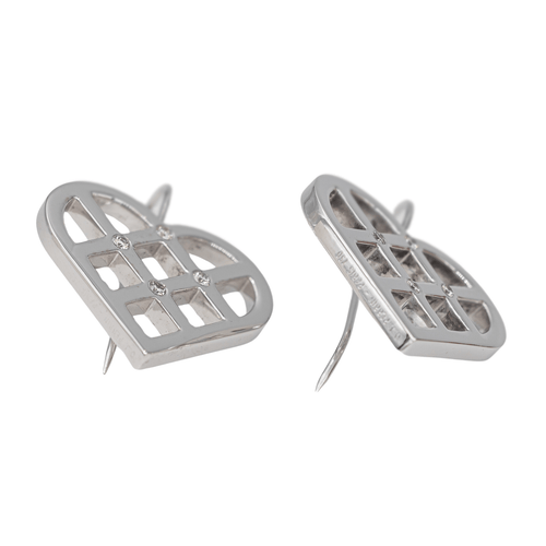 Boucles d'oreilles O.J. Perrin - Boucles d'oreilles cœur en or blanc avec diamants 58 Facettes 2914859CN
