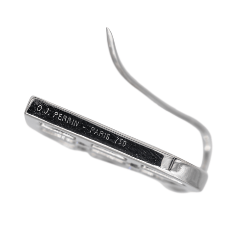 Boucles d'oreilles O.J. Perrin - Boucles d'oreilles cœur en or blanc avec diamants 58 Facettes 2914859CN