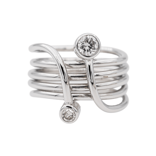 Bague 50 Bague  Toi & Moi Or blanc Diamant 58 Facettes 2925343RV
