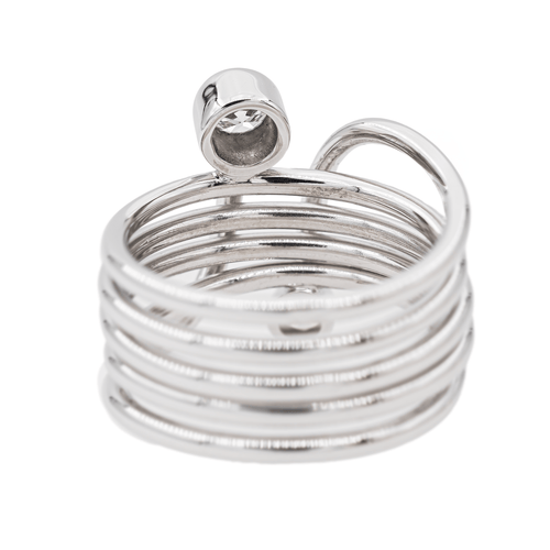 Bague 50 Bague Toi & Moi en or blanc 18 carats et diamants 58 Facettes 2925343RV