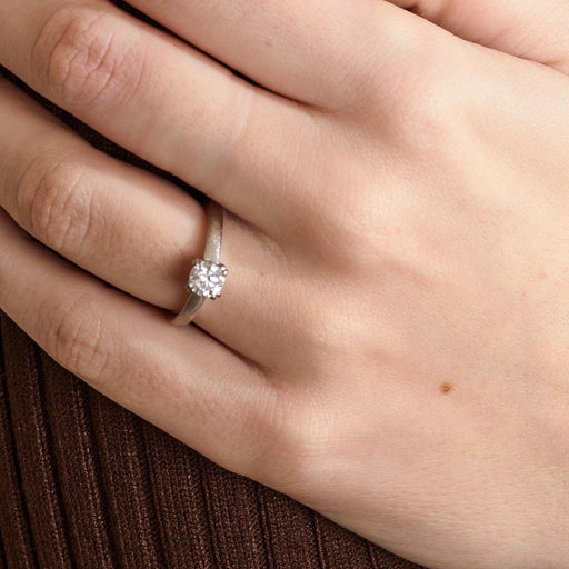 Bague 47 Bague Solitaire Diamant Or Blanc 58 Facettes DV0446-1