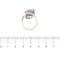 Bague 53 Contrary - Bague en or blanc 18 ct avec améthyste et diamants 58 Facettes 29391