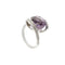 Bague 53 Contrary - Bague en or blanc 18 ct avec améthyste et diamants 58 Facettes 29391
