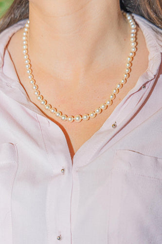 Collier Collier Sautoir Or blanc Perle, Diamant 58 Facettes 2940374CN