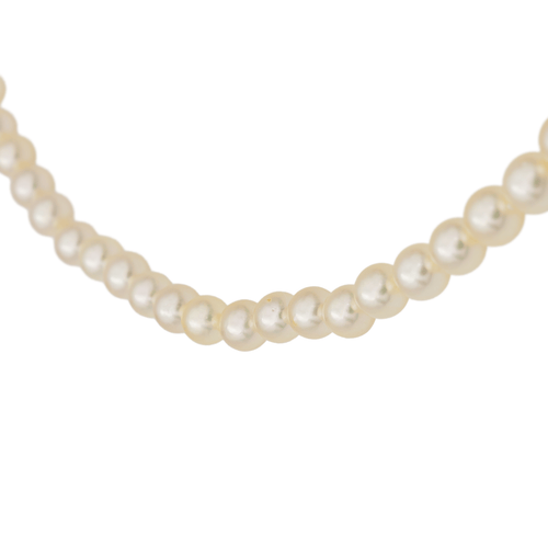 Collier Collier Sautoir Or blanc Perle, Diamant 58 Facettes 2940374CN