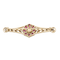 Broche Broche Or jaune Perle mabé, Rubis synthétique, Diamant 58 Facettes 2947709CN