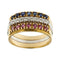 Bague Fiume - Tris de bagues rivière en or 18 ct avec diamants, rubis et saphirs 58 Facettes 29582