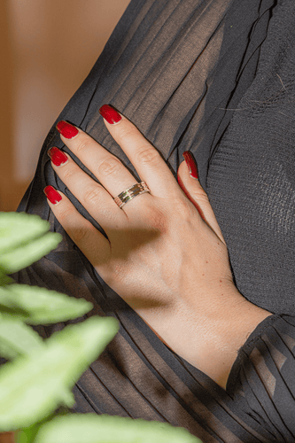 Bague 59 Bague en or jaune et or blanc 18 carats sertie de diamants 58 Facettes 2958340CN
