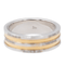 Bague 59 Bague en or jaune et or blanc 18 carats sertie de diamants 58 Facettes 2958340CN