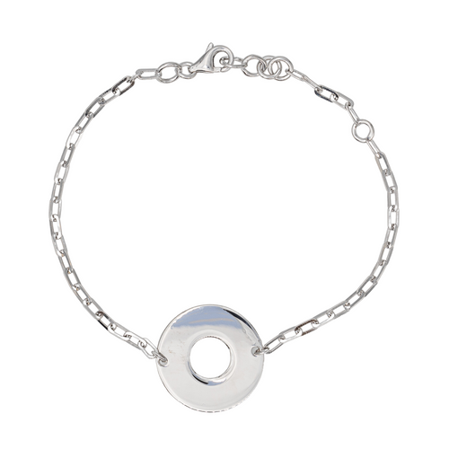 Bracelet Bracelet motif cercle ajouré en or blanc 18 carats 58 Facettes 2958630CN