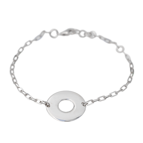 Bracelet Bracelet motif cercle ajouré en or blanc 18 carats 58 Facettes 2958630CN