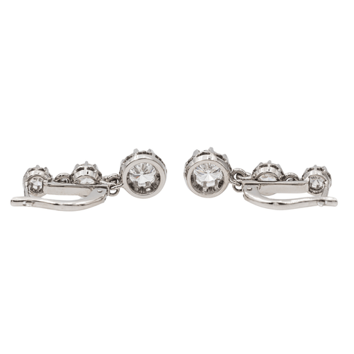 Boucles d'oreilles Boucles d'oreilles Dormeuses Or blanc Diamant 58 Facettes 2960964CN
