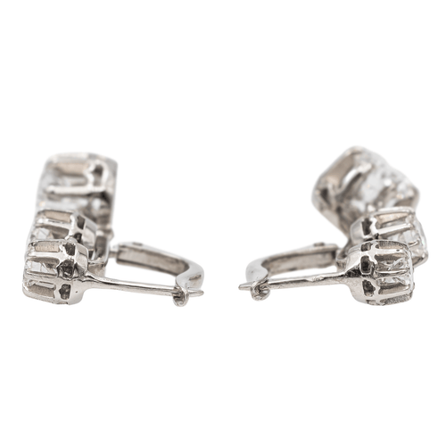 Boucles d'oreilles Boucles d'oreilles Dormeuses Or blanc Diamant 58 Facettes 2960964CN