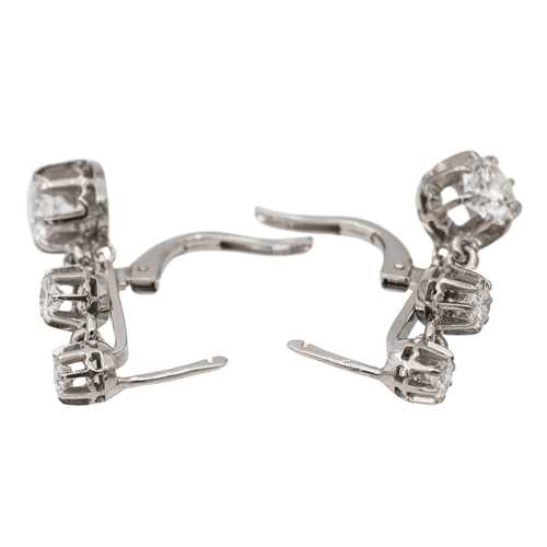 Boucles d'oreilles Boucles d'oreilles Dormeuses Or blanc Diamant 58 Facettes 2960964CN