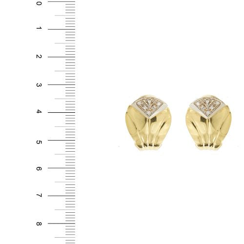 Boucles d'oreilles Boucles d’oreilles en or jaune 18 ct avec diamants 58 Facettes 29740