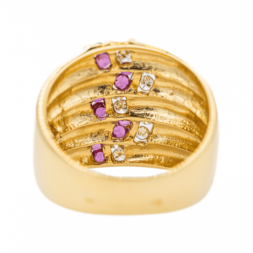 Bague 54 Bague Or jaune Rubis, Diamant 58 Facettes 2975520CN
