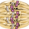 Bague 54 Bague en or jaune 18 carats sertie de rubis et diamants 58 Facettes 2975520CN