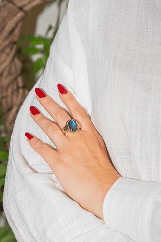 Bague 62.5 Bague Or jaune Labradorite 58 Facettes 2975747CN