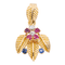 Pendentif Pendentif Feuille Or jaune, Or rose Diamant, Rubis, Saphir 58 Facettes 2975751CN
