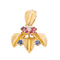 Pendentif Pendentif Feuille Or jaune, Or rose Diamant, Rubis, Saphir 58 Facettes 2975751CN