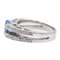 Bague 51 Bague solitaire en or blanc avec saphir et diamants 58 Facettes 2975753CN